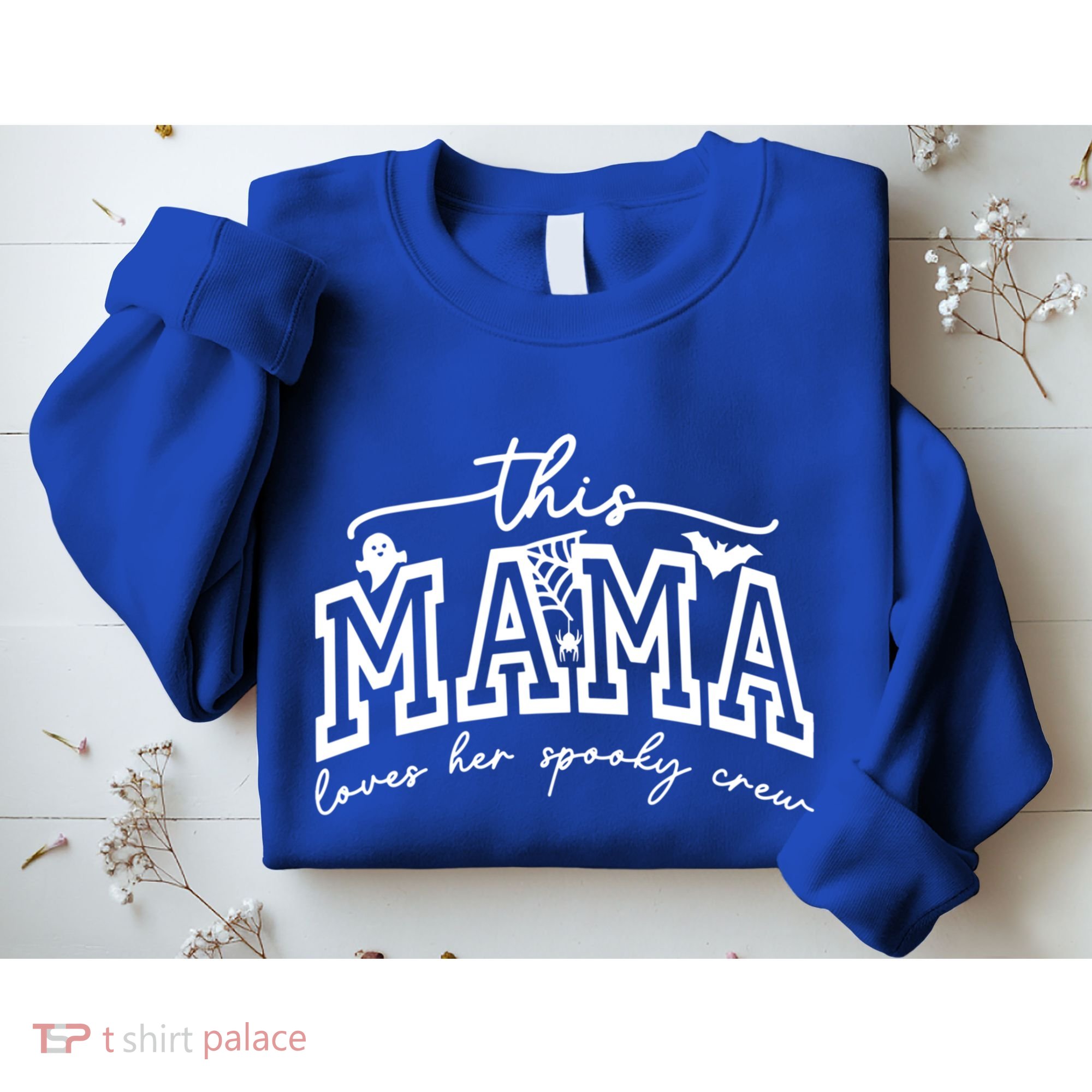 This Mama Loves Her Spooky Crew Mom Halloween Gift Sweatshirt