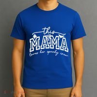 This Mama Loves Her Spooky Crew Mom Halloween Gift T-Shirt thumb 3