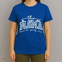 This Mama Loves Her Spooky Crew Mom Halloween Gift T-Shirt thumb 4