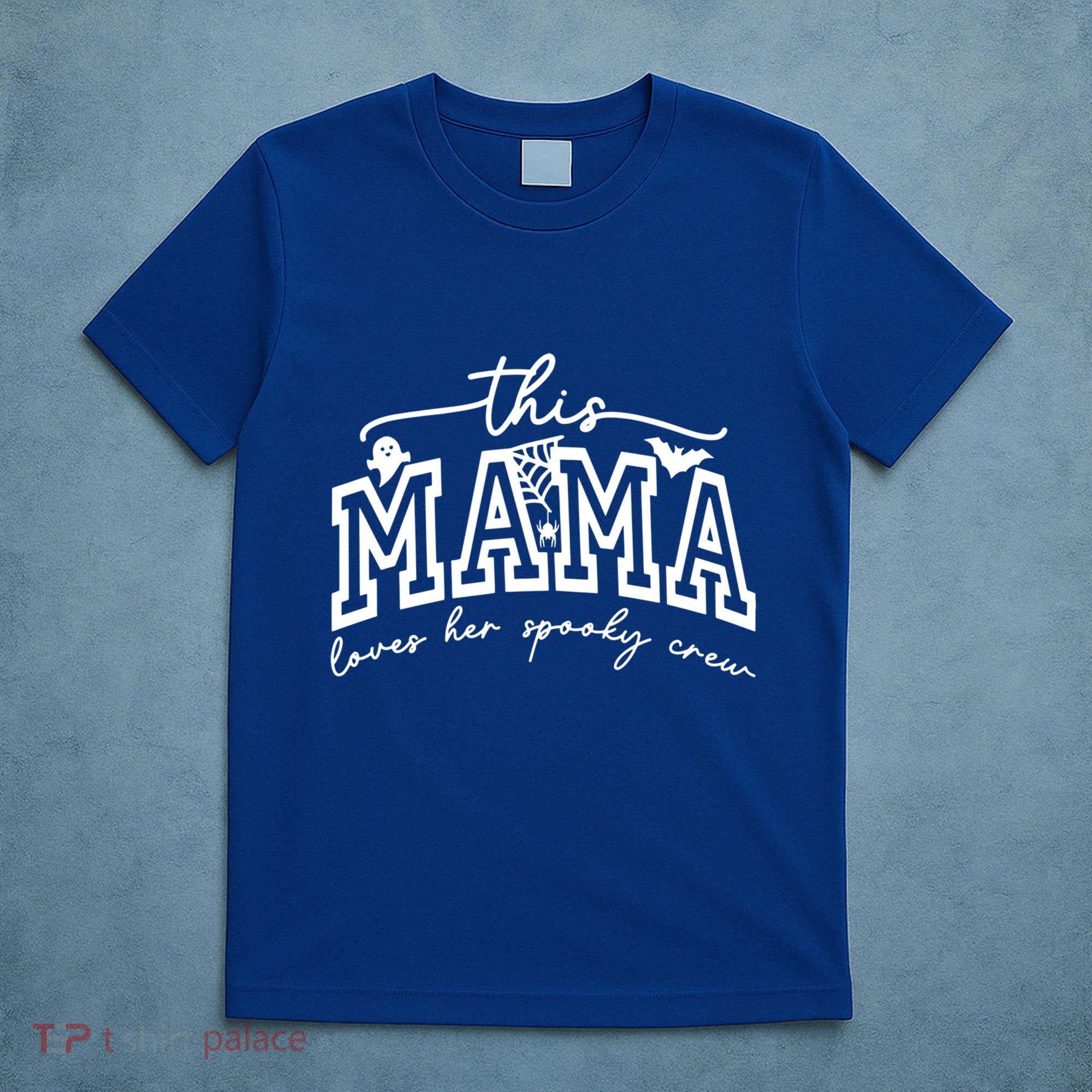 This Mama Loves Her Spooky Crew Mom Halloween Gift T-Shirt