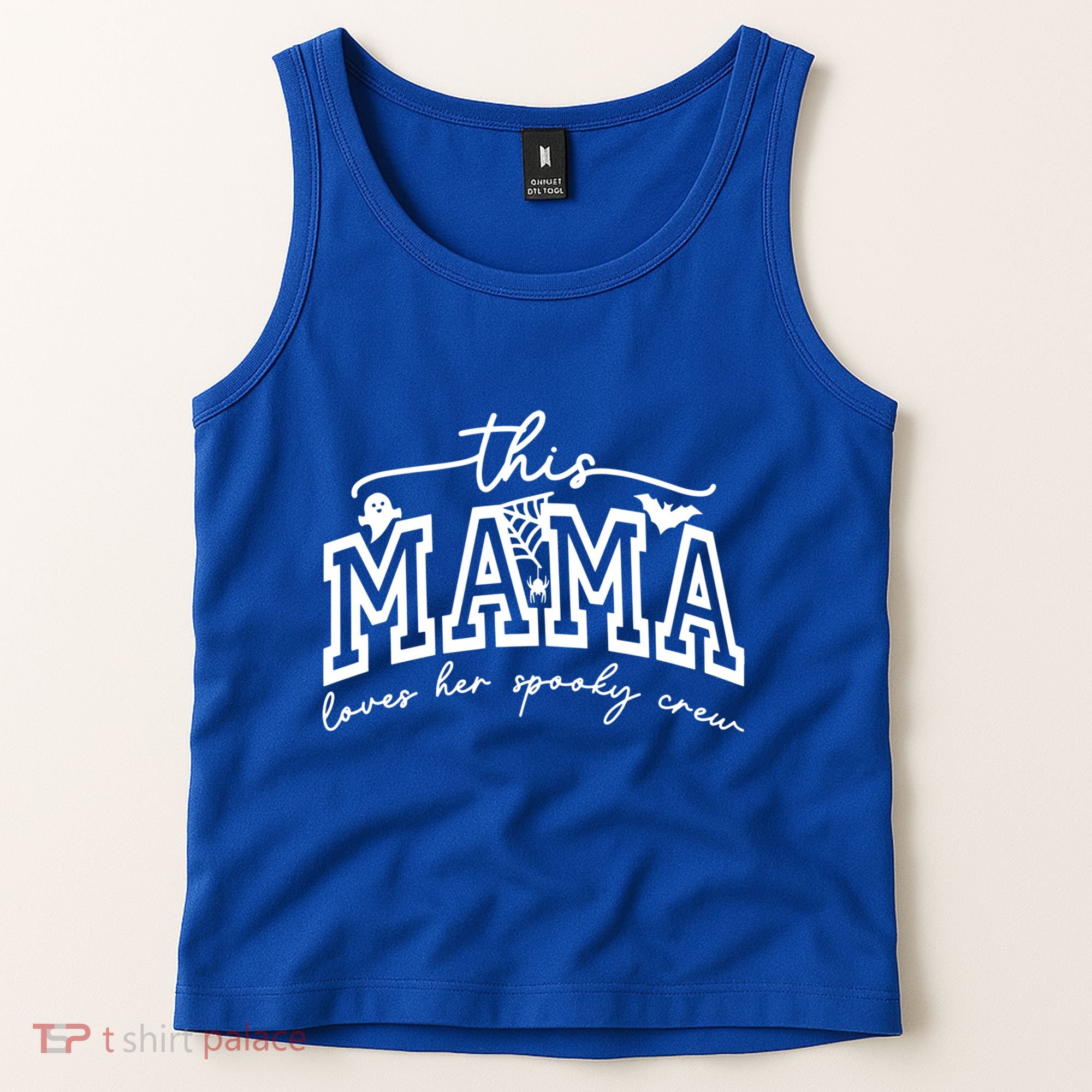 This Mama Loves Her Spooky Crew Mom Halloween Gift Tank Top