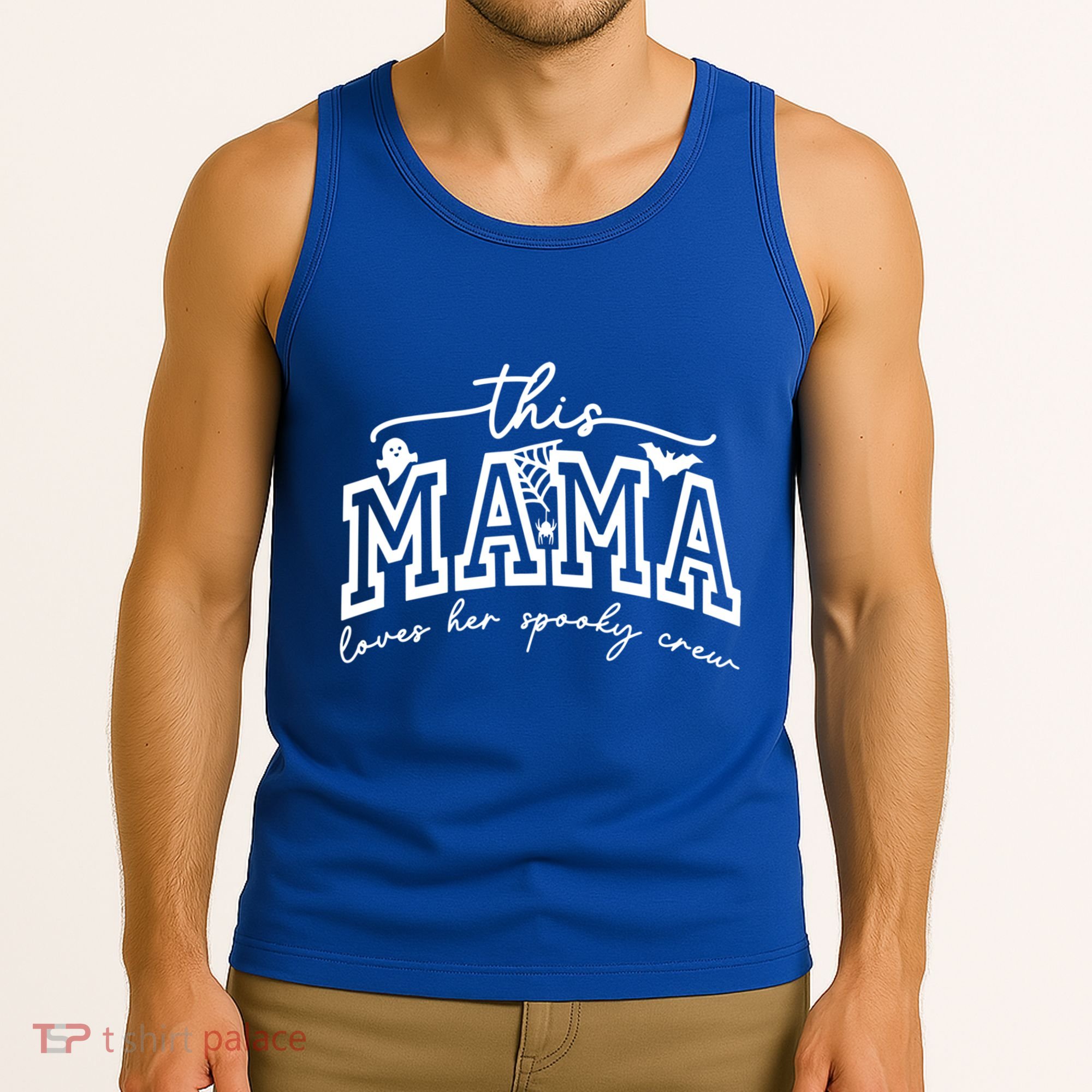 This Mama Loves Her Spooky Crew Mom Halloween Gift Tank Top