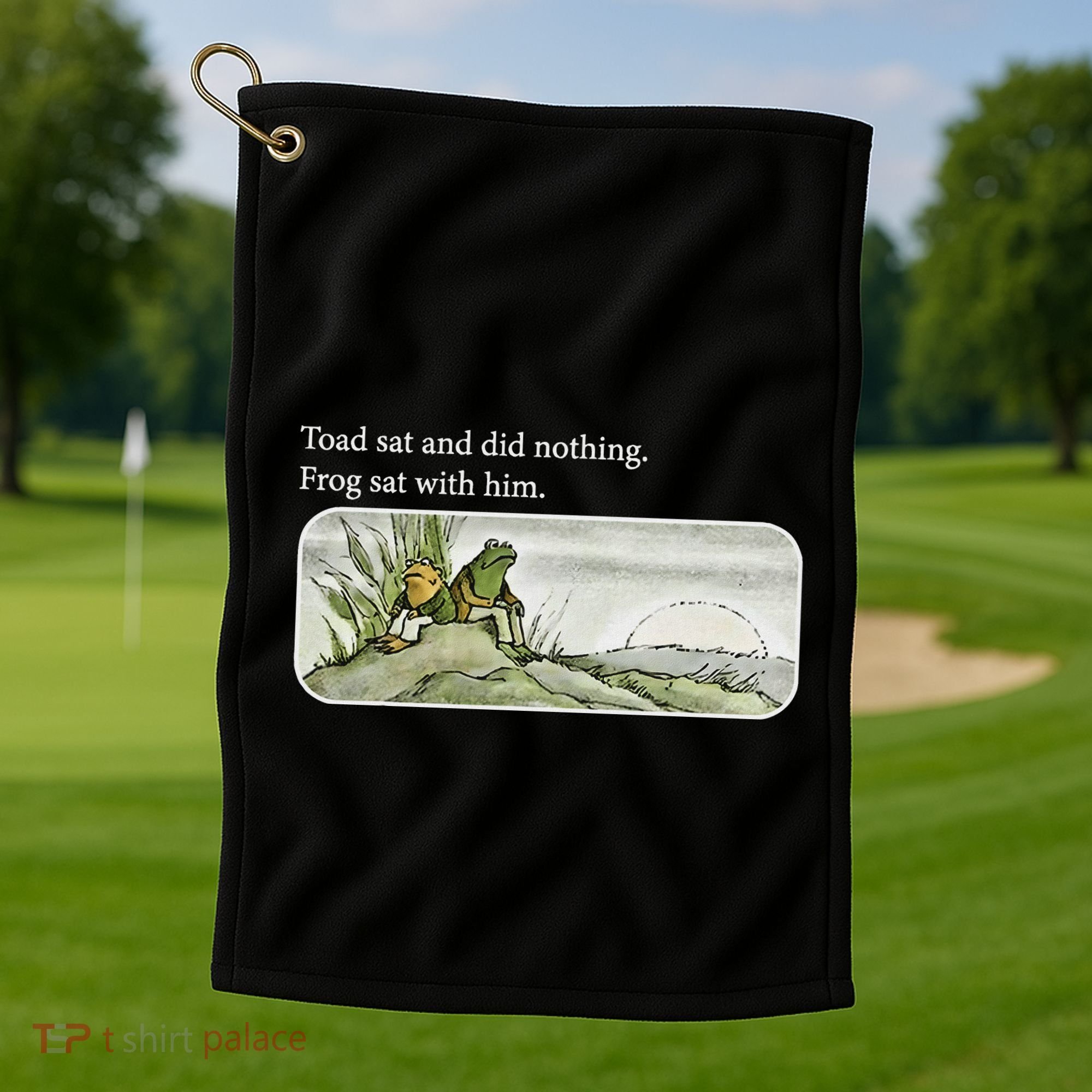 Toads Meme Lover Toad Sat And Did Nothing Golf Towel