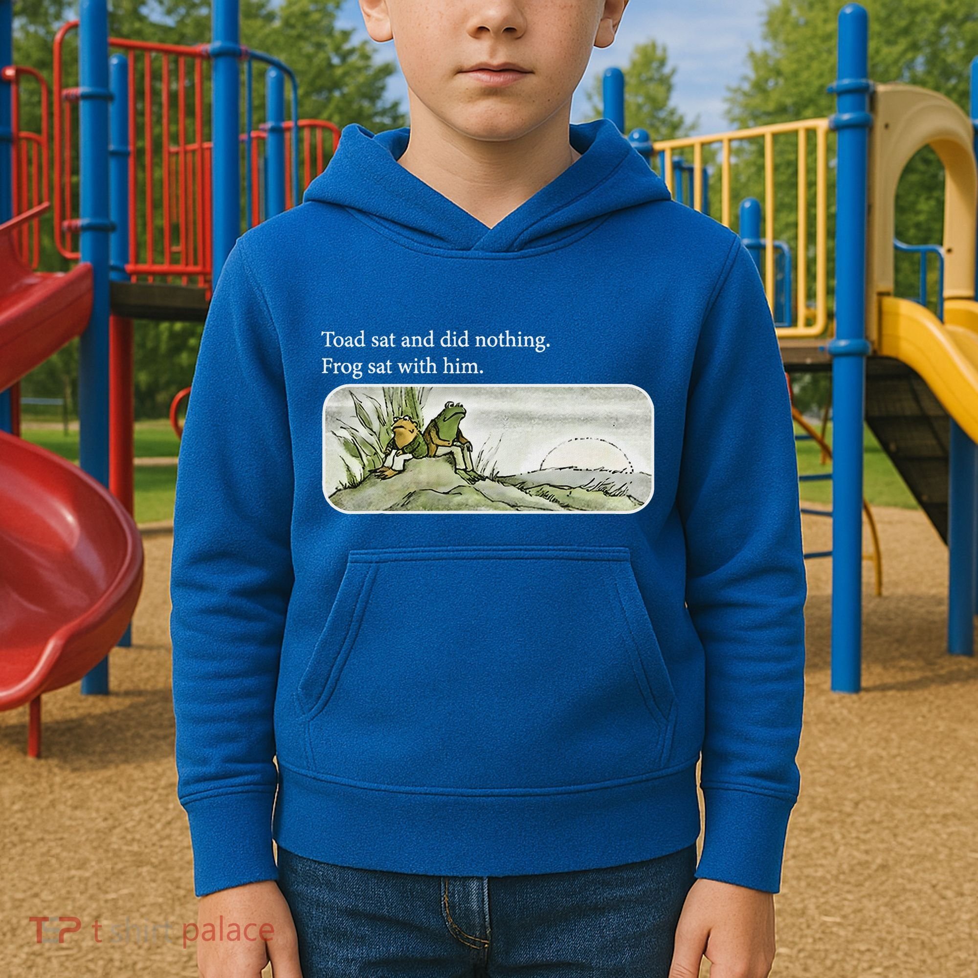 Toads Meme Lover Toad Sat And Did Nothing Kids Hoodie