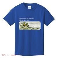 Toads Meme Lover Toad Sat And Did Nothing Kids T-Shirt thumb 0