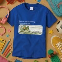 Toads Meme Lover Toad Sat And Did Nothing Kids T-Shirt thumb 3