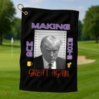 Trump Making Mug Shots Great Again Golf Towel thumb 1