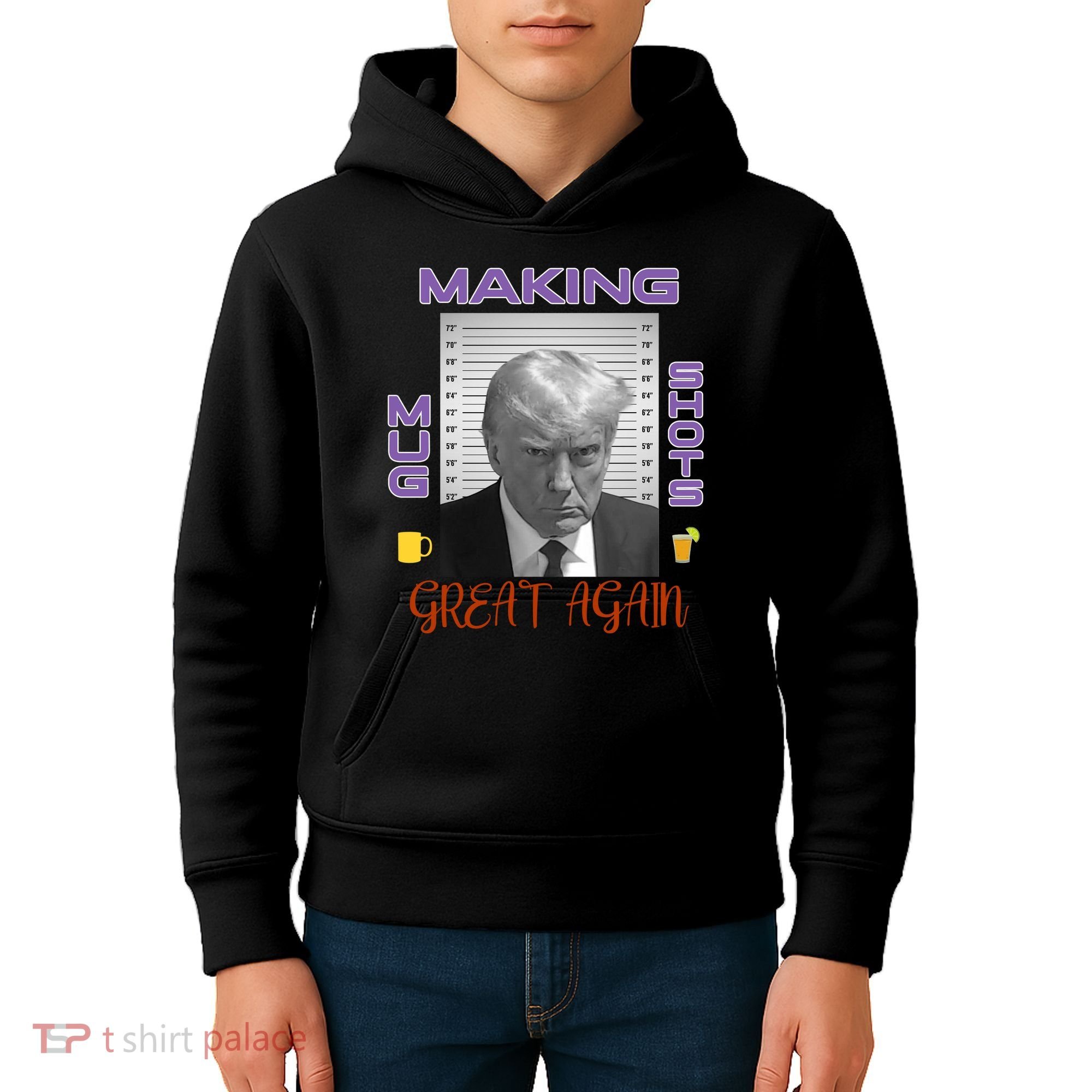 Trump Making Mug Shots Great Again Kids Hoodie