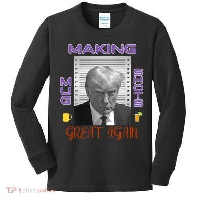 Trump Making Mug Shots Great Again Kids Long Sleeve Shirt