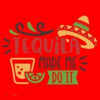 Tequila Made Me Do It Cinco De Mayo Santa Hat thumb 1