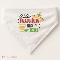 Tequila Made Me Do It Cinco De Mayo USA-Made Doggie Bandana thumb 0