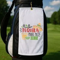 Tequila Made Me Do It Cinco De Mayo Golf Towel thumb 2