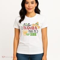 Tequila Made Me Do It Cinco De Mayo Women's T-Shirt thumb 4