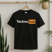 Techno Music Minimal Hard Clubbing Funny Festival Hub DJ T-Shirt thumb 2