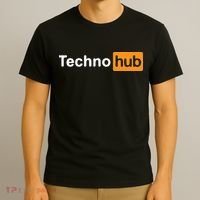 Techno Music Minimal Hard Clubbing Funny Festival Hub DJ T-Shirt thumb 3