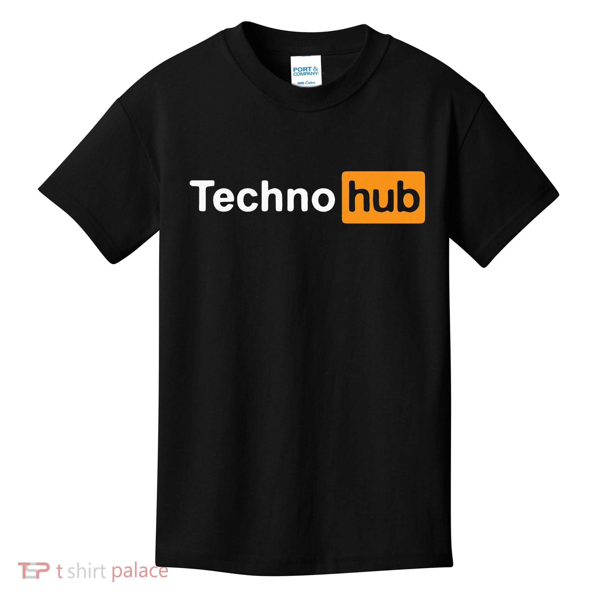 Techno Music Minimal Hard Clubbing Funny Festival Hub DJ Kids T-Shirt