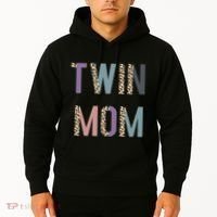 Twin Mom Mother's Day Twin Mom Leopard Hoodie thumb 2
