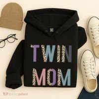 Twin Mom Mother's Day Twin Mom Leopard Hoodie thumb 4