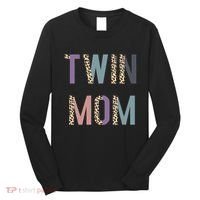 Twin Mom Mother's Day Twin Mom Leopard Long Sleeve Shirt thumb 0