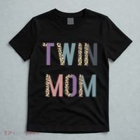 Twin Mom Mother's Day Twin Mom Leopard T-Shirt thumb 5