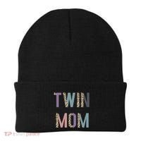 Twin Mom Mother's Day Twin Mom Leopard Beanie thumb 0
