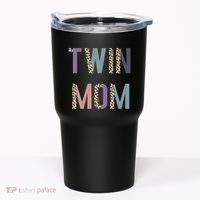 Twin Mom Mother's Day Twin Mom Leopard Tumbler thumb 0