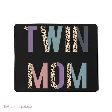 Twin Mom Mother's Day Twin Mom Leopard Mousepad