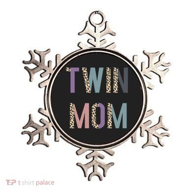 Twin Mom Mother's Day Twin Mom Leopard Ornament