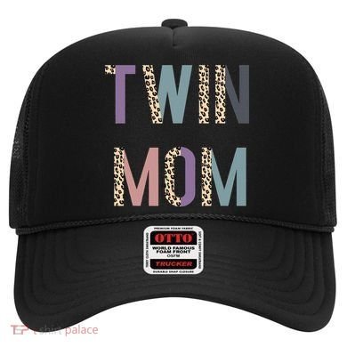 Twin Mom Mother's Day Twin Mom Leopard Hat