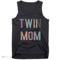 Twin Mom Mother's Day Twin Mom Leopard Tank Top thumb 0
