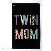 Twin Mom Mother's Day Twin Mom Leopard Golf Towel thumb 0