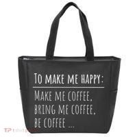 To Make Me Happy Coffee Lover List Funny Tote Bag thumb 0
