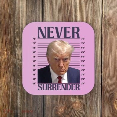 Trump Mugshot Meme Coaster