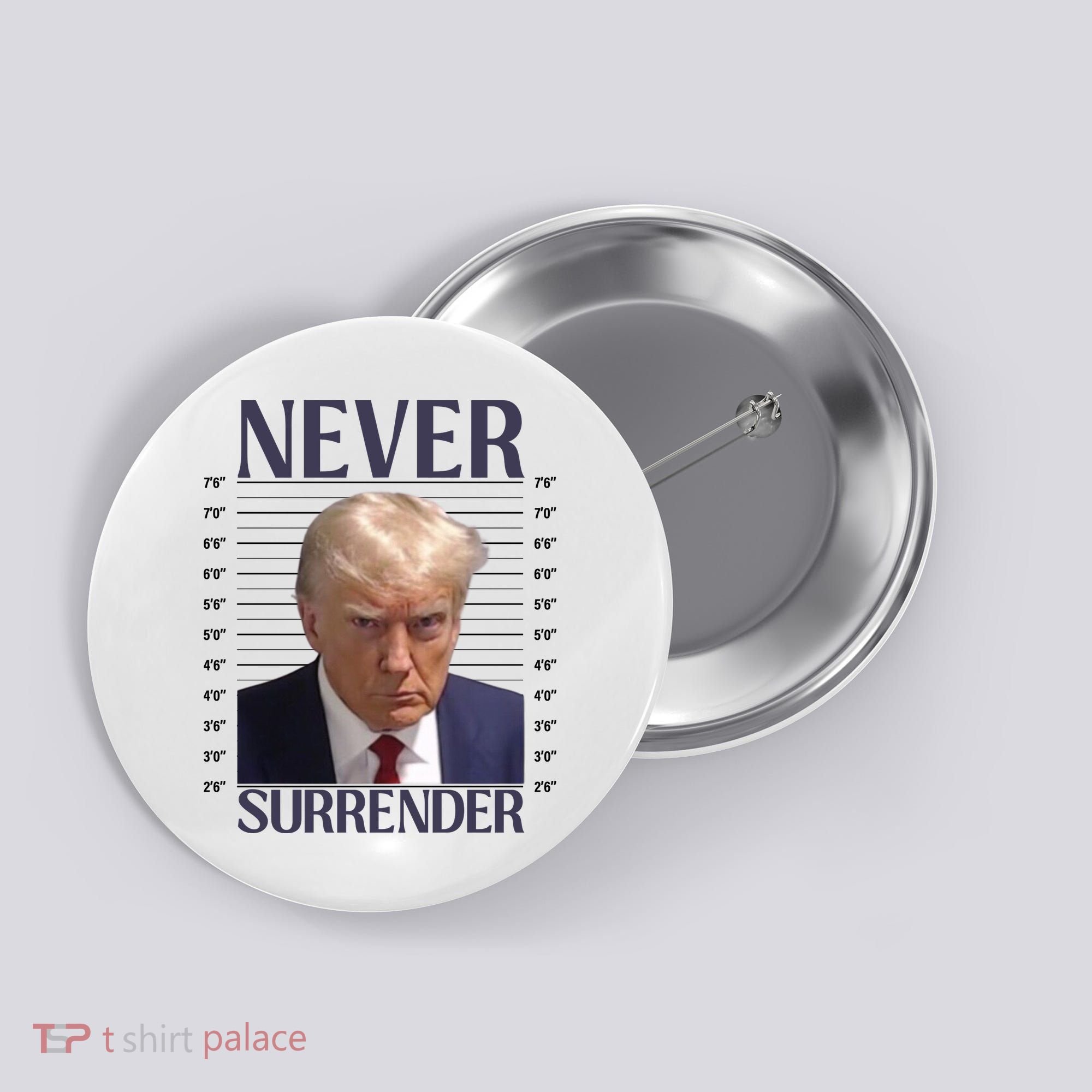Trump Mugshot Meme Button