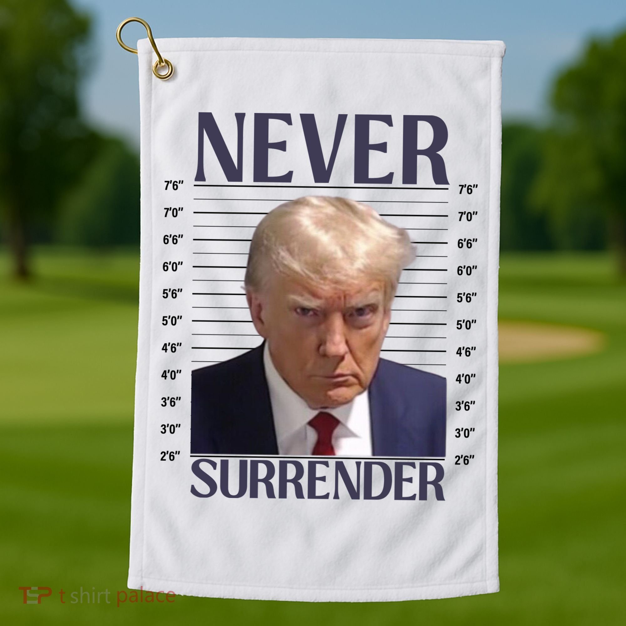 Trump Mugshot Meme Golf Towel