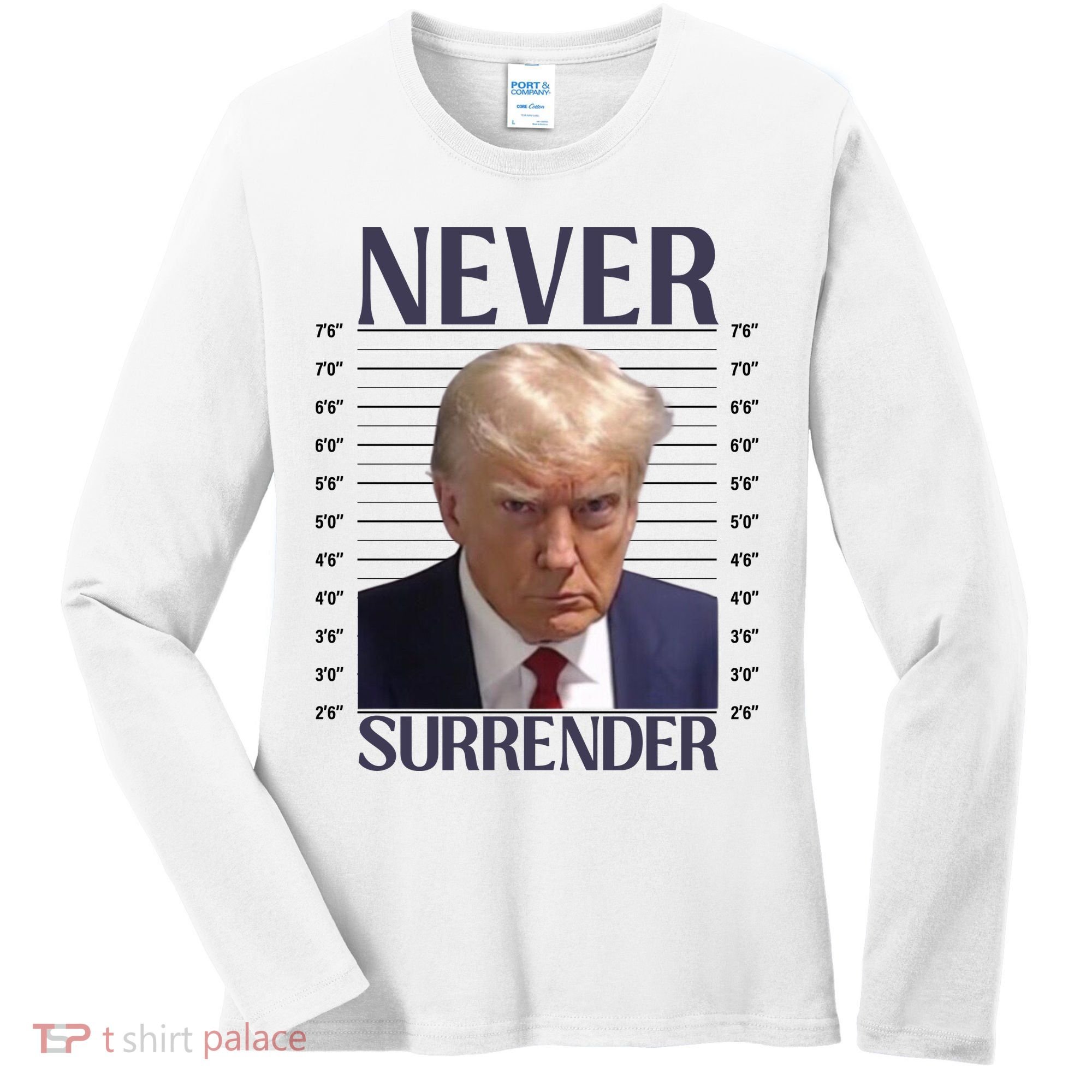 Trump Mugshot Meme Women's Long Sleeve Shirt