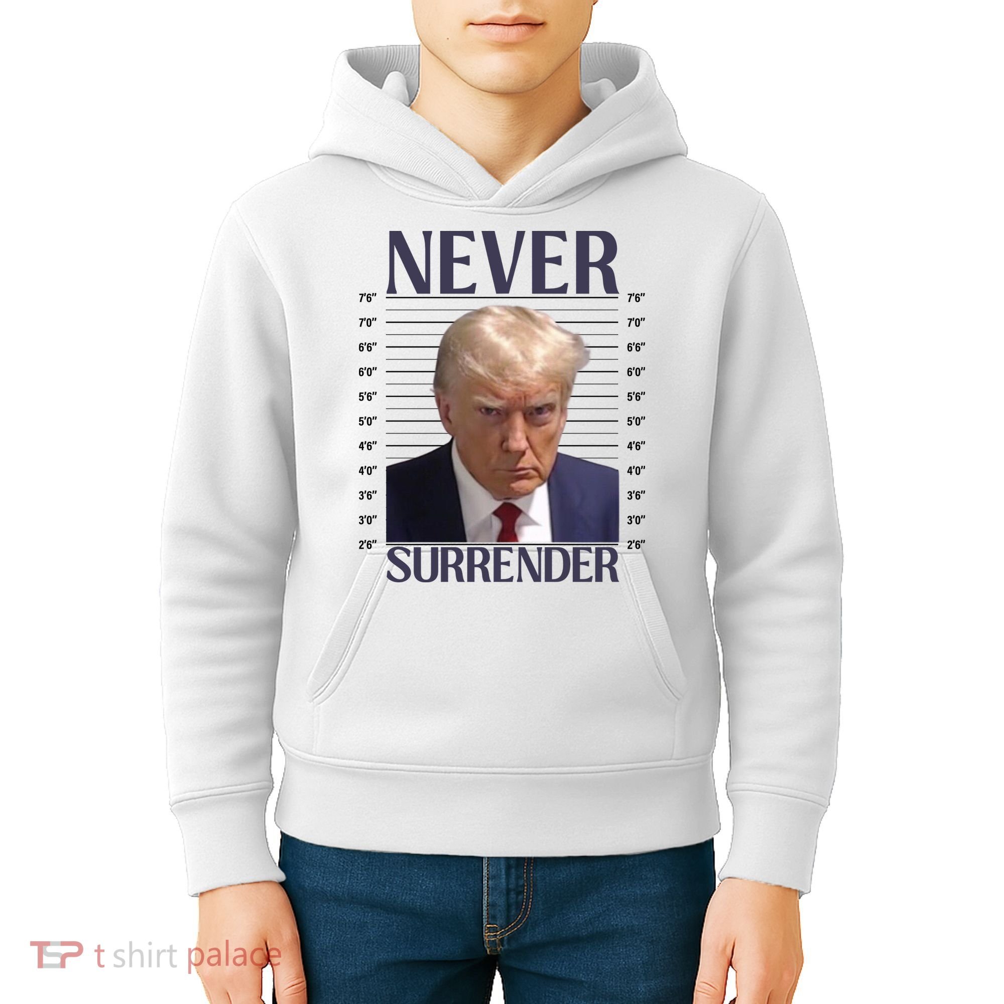 Trump Mugshot Meme Kids Hoodie