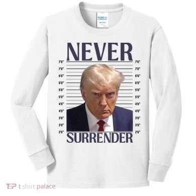 Trump Mugshot Meme Kids Long Sleeve Shirt