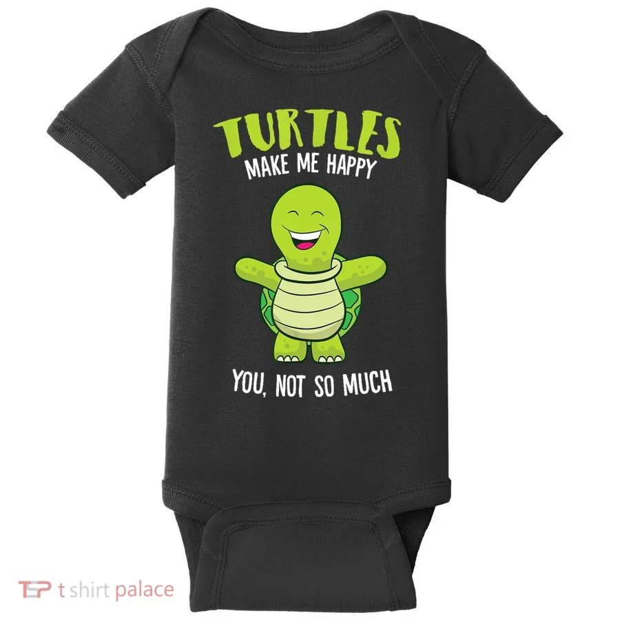 Turtles Make Me Happy Love Turtles Baby Bodysuit
