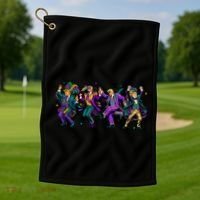 Trump Make Mardi Gras Great Again Funny Parade Costume Humor Gift Golf Towel thumb 1