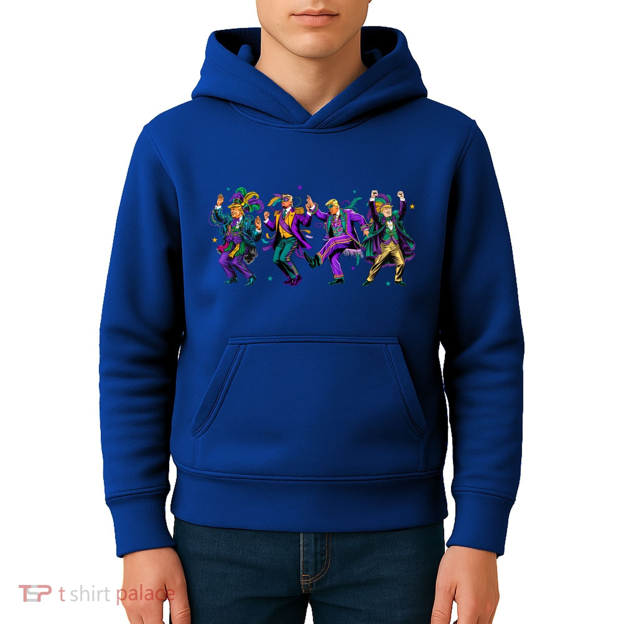 Trump Make Mardi Gras Great Again Funny Parade Costume Humor Gift Kids Hoodie