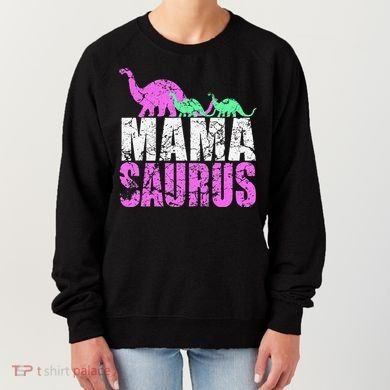 Twin Mom Mama Saurus Dinosaur Mother's Day Gift Women's Sweatshirt