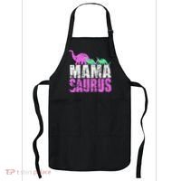 Twin Mom Mama Saurus Dinosaur Mother's Day Gift Apron thumb 0