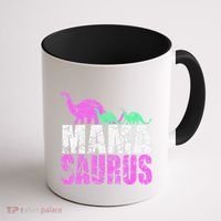 Twin Mom Mama Saurus Dinosaur Mother's Day Gift Coffee Mug thumb 1