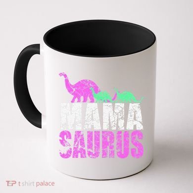 Twin Mom Mama Saurus Dinosaur Mother's Day Gift Coffee Mug