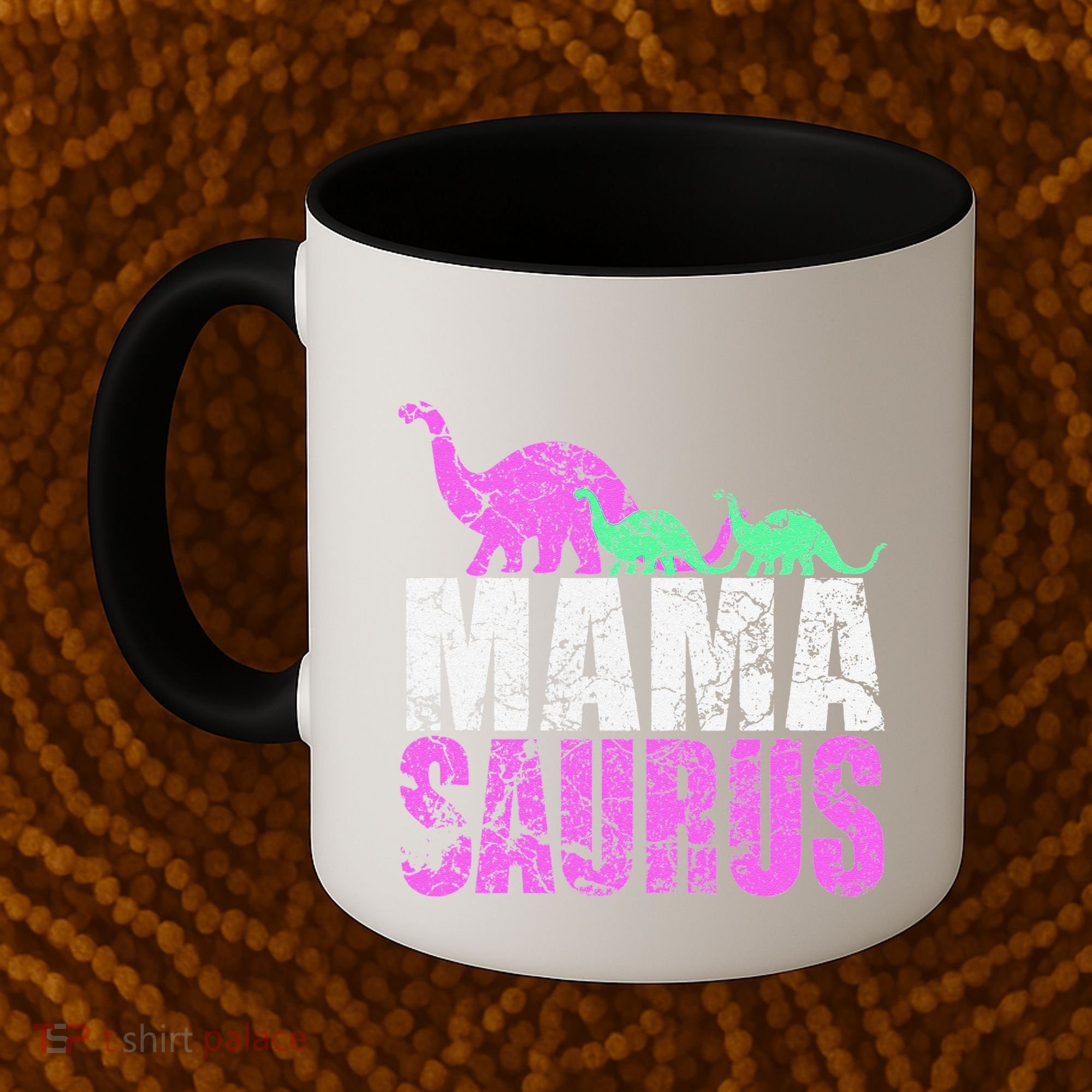 Twin Mom Mama Saurus Dinosaur Mother's Day Gift Coffee Mug