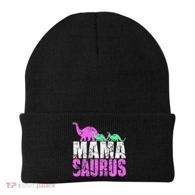 Twin Mom Mama Saurus Dinosaur Mother's Day Gift Beanie