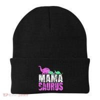 Twin Mom Mama Saurus Dinosaur Mother's Day Gift Beanie thumb 0