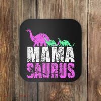 Twin Mom Mama Saurus Dinosaur Mother's Day Gift Coaster thumb 0