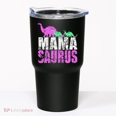 Twin Mom Mama Saurus Dinosaur Mother's Day Gift Tumbler